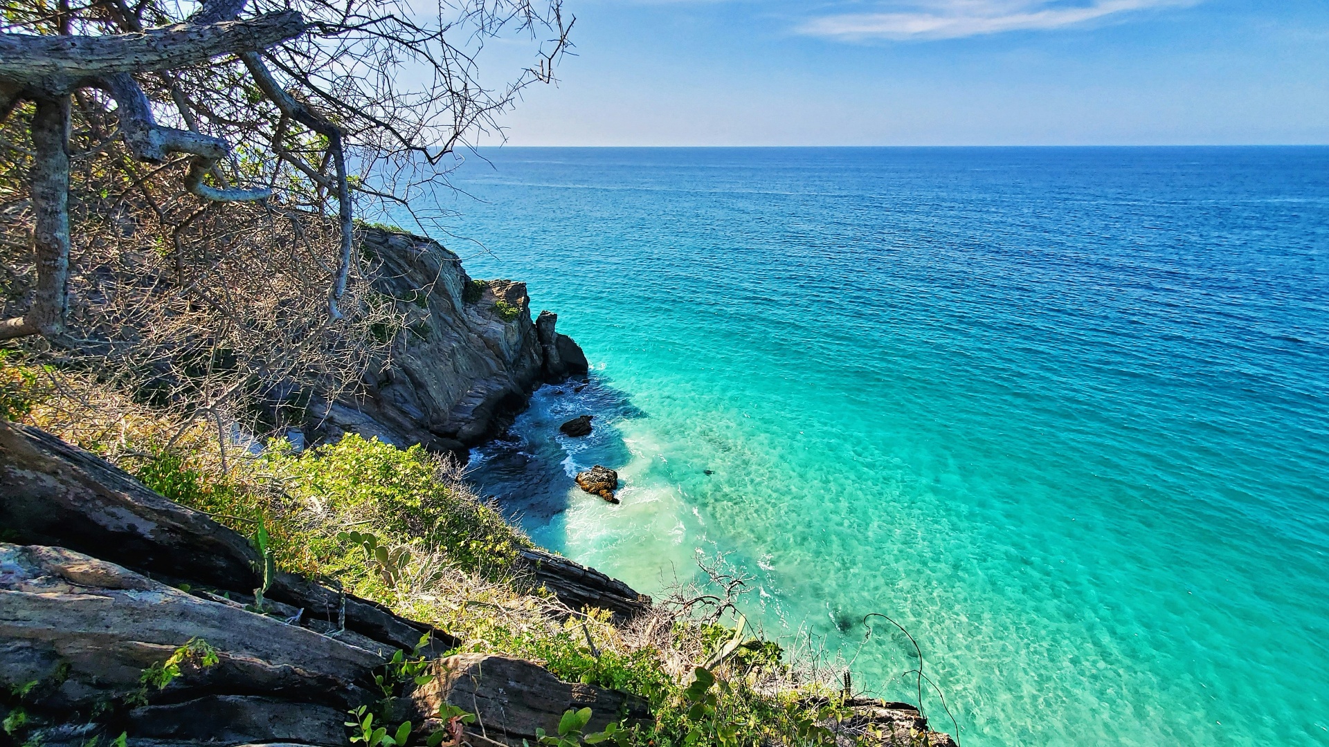 Costa venezolana sobre el mar Caribe.